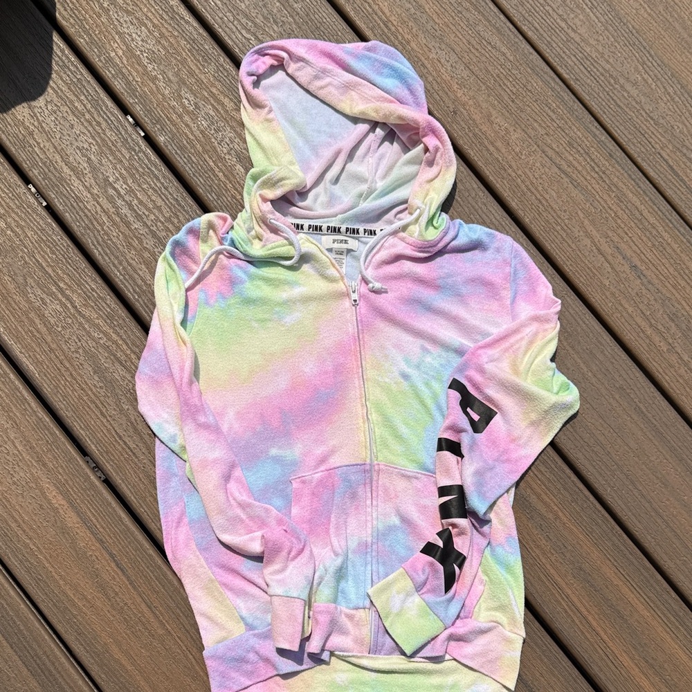 PINK Victoria's Secret Pastel Tie-Dye Hoodie